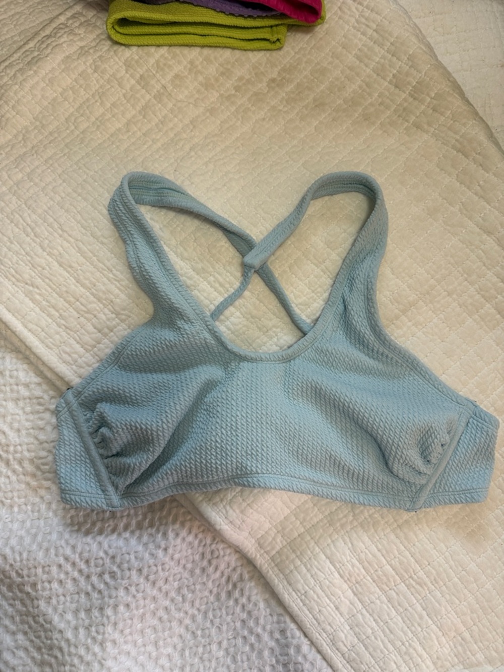wild fable Light Blue Textured Bikini Top
